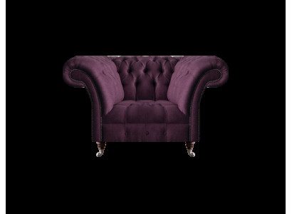 Chesterfield Lila Fauteuil Woonkamer Eenzitter Designer Elegante Leunstoel