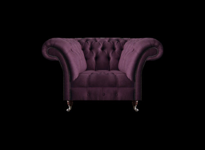 Chesterfield Lila Fauteuil Woonkamer Eenzitter Designer Elegante Leunstoel