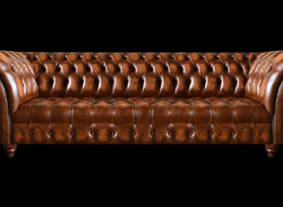 Chesterfield Lederen Sofa Bruin Kunstleren Bank Designer Edele Zitmeubelen