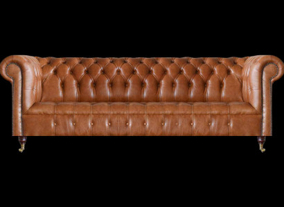 Woonkamer vierzits Chesterfield designbankstellen luxe leren sofa's
