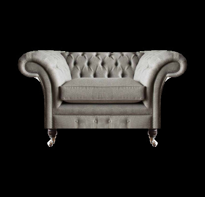 Modernere Chesterfield-eenzitter woonkamer designer fauteuil textiel meubelstukken