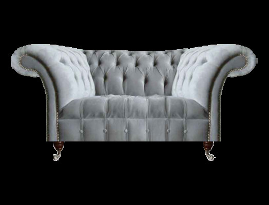 Lichtgrijze Chesterfield gestoffeerde designerbank Stijlvol modern zitmeubilair