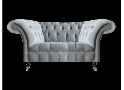 Lichtgrijze Chesterfield gestoffeerde designerbank Stijlvol modern zitmeubilair