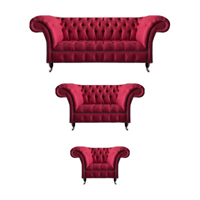 Edle Chesterfield roze zitgroep woonkamer designer textiel banken