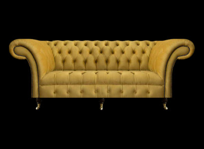 Chesterfield Luxe Meubels Driezitsbank Sofa Bankstel Textiel Gestoffeerde Bank Woonkamer