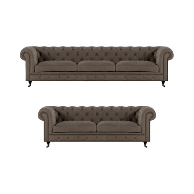 Moderne Chesterfield gestoffeerde set Luxe meubels zitbanken 2-delig set