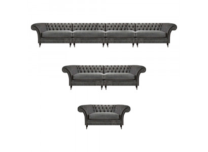 Chesterfield Designer Banken Set Stoff Zitbanken Designer Meubels