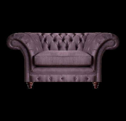 Chesterfield Lila Fauteuil Woonkamer Textiel Eenzitter Elegante 1-Zits