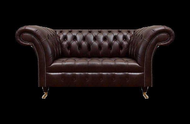 Chocoladebruin Chesterfield leren sofa designer kunstlederen sofa's tweezitter