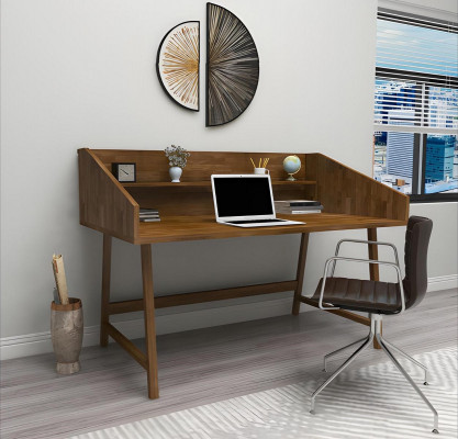 Hoogwaardige houten tafel Designer bureautafel Moderne houten meubels Bureau