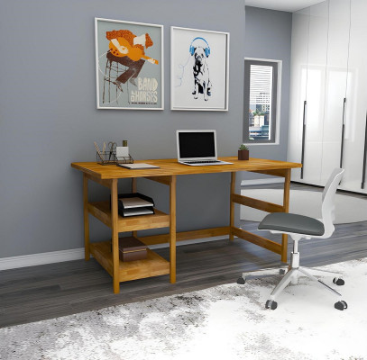 Bruine bureautafels Designer Hoogwaardige houten tafel Moderne bureaus