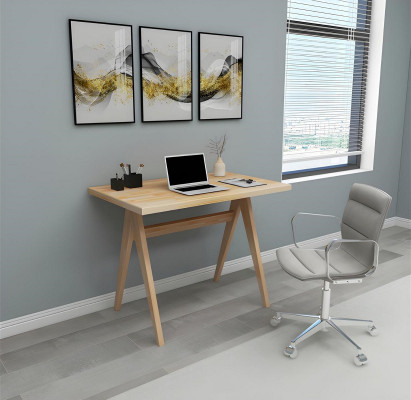 Stijlvol beige bureau Moderne bijzettafels Luxe houten meubels