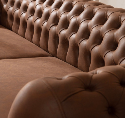 Wit-bruine bankstellen Designer beklede zitmeubelen Exclusieve banken