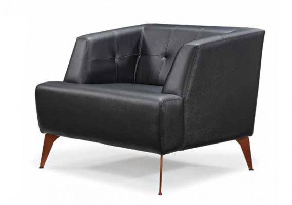 Zwarte woonkamer zitgarnituur Luxe driezitter Cocktailsessel tweedelig