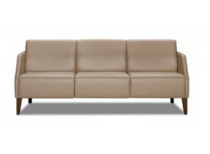 Beige woonkamer tweezits gestoffeerde meubels moderne textielbank 2-zits