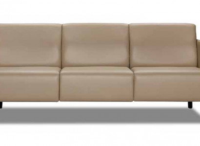 Beige woonkamer tweezits gestoffeerde meubels moderne textielbank 2-zits