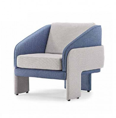 Grijs-blauwe woonkamer designer zitmeubelen 3-zits fauteuil 2-delige set