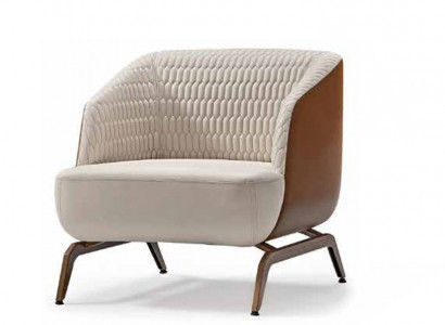 Luxe witte fauteuil designer relax fauteuil eenzitter beklede televisiestoel.