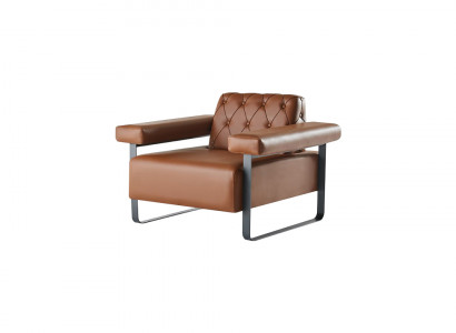 Sessel Bruin 1-Zits Chesterfield Design Modern Origineel Veelzijdig