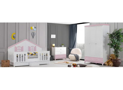 Jeugdkamer Stijlvol Kinderbed Kledingkast Kinderkamer Meubelset 2-delig