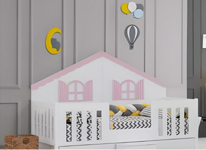Moderne kinderkamermeubels meerkleurig bedframe kinderbed bed kinderkamer