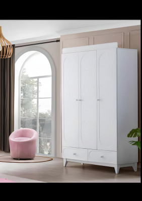Moderne witte kinderkamer meubels luxe set kledingkast ladekast