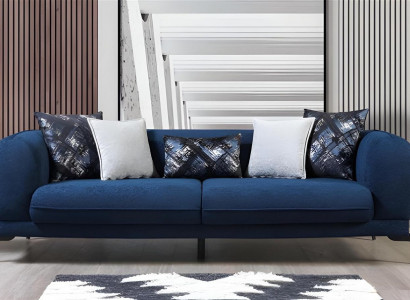 Blauer bekleding 3-zits relaxbanken designer clubsofa's lounge meubels