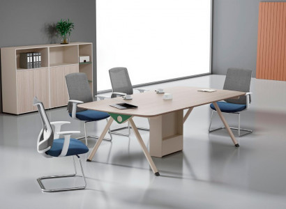 Beige werkkamer tafel luxe conferentietafels houten kantoormeubilair