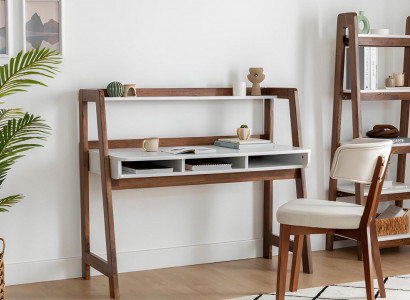 Elegante werktafel kantoortafel designer computertafels robuuste houten meubels