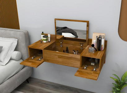 Luxus bruine kaptafel met spiegel moderne console commode slaapkamer