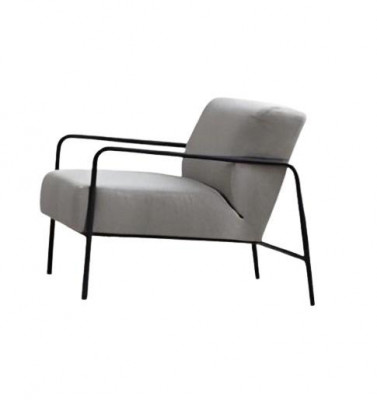 Stijlvolle grijze fauteuil Luxe leunstoel Woonkamer Chique eenzitter