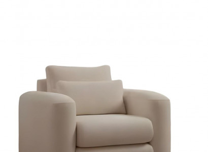 Witte gestoffeerde fauteuil Moderne woonkamerzitting Elegante cocktailsessel