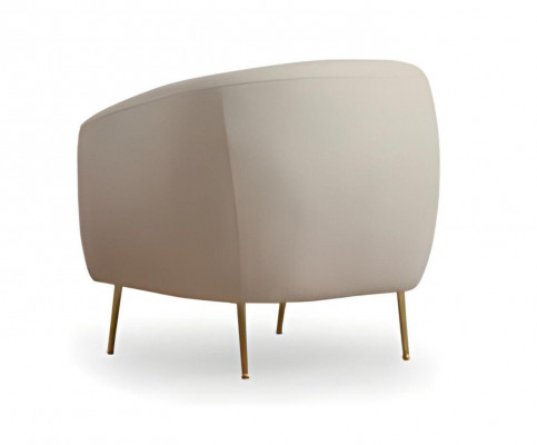 Witte gestoffeerde fauteuil woonkamer zitmeubel effen luxe fauteuil