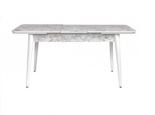 Robuuste witte keukentafel uitschuifbare tafel moduleerbare eettafel