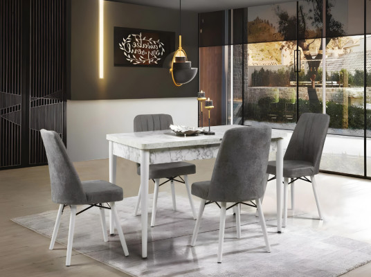 Uittrekbare Witte Eettafel Exclusieve Keukentafel Moderne Houten Meubels