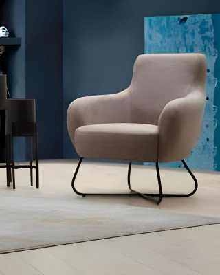 Stijlvolle witte eenzitter woonkamer effen fauteuil luxe meubels