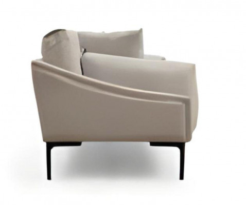 Woonkamerset 2-delig 3-zitsbank Fauteuil Wit Textiel Woonkamer Modern