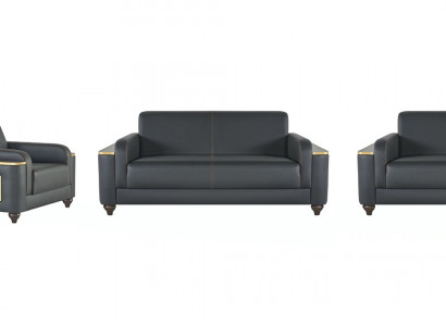 Werkruimte Sofa's Modern Design Woonkamer Set 4-delig Zwart Effen