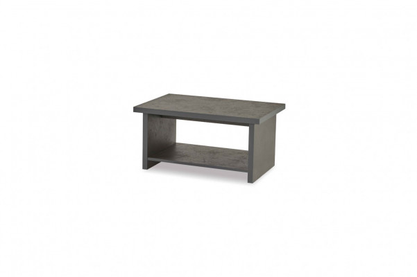 Salontafel Grijs Effen Modern Werkkamer Rechthoekige Vorm met Plank
