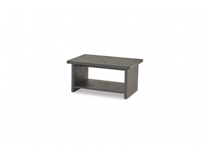 Salontafel Grijs Effen Modern Werkkamer Rechthoekige Vorm met Plank