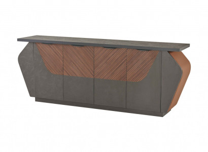 Dressoir archiefkast werkkamer grijs bruin tweekleurig modern stijl