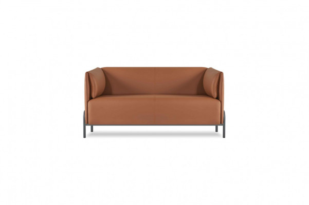 Werkplekset, 4-delig: 2x fauteuil met 2x fauteuil bruin eenkleurig modern