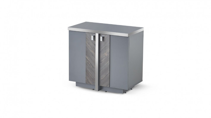 Commode Modern Design Stijl Grijs Dossierkast Effen Opbergruimte Deuren