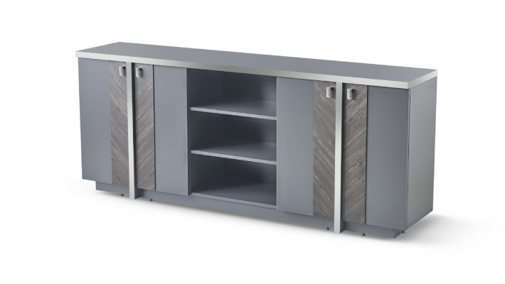 Dressoir archiefkast modern design rechthoekige vorm grijs effen stijl