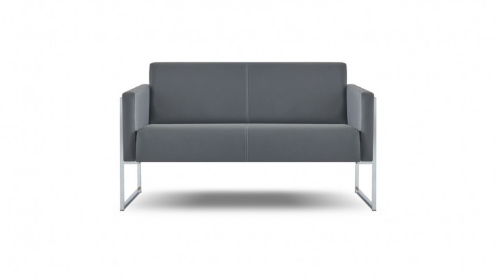 Werkkamerset 5-delig 3-zitsbank 2-zitsbank 2x fauteuil salontafel grijs stijl