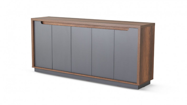Dressoir Grijs Bruin Tweeledig Modern Design Rechthoekig Werkkamer