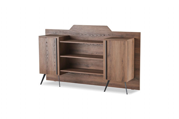Kantoorkast Dressoir Planken Opslagruimte Bruin Effen Modern Design