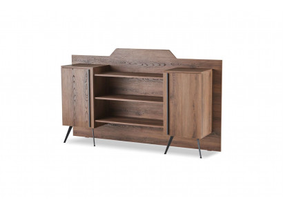 Kantoorkast Dressoir Planken Opslagruimte Bruin Effen Modern Design