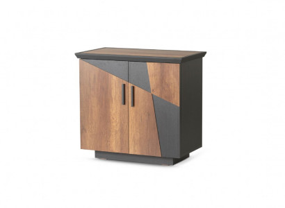 Dressoir Grijs Bruin Tweekleurig Modern Stijl Rechthoekige Vorm Werkkamer