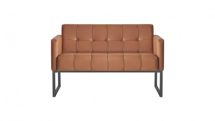 Werkplekset 4-delig Bruin Effen 2x 2-zits 2x Fauteuil Modern Stijl